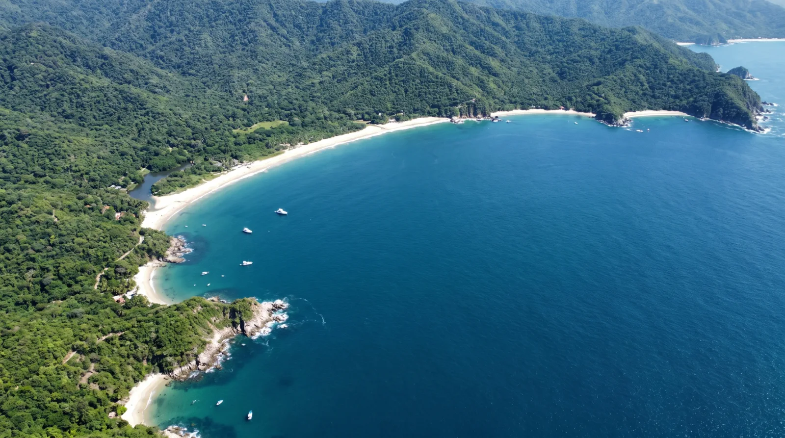 Mapa de playas de Puerto Vallarta: la costa de norte a sur