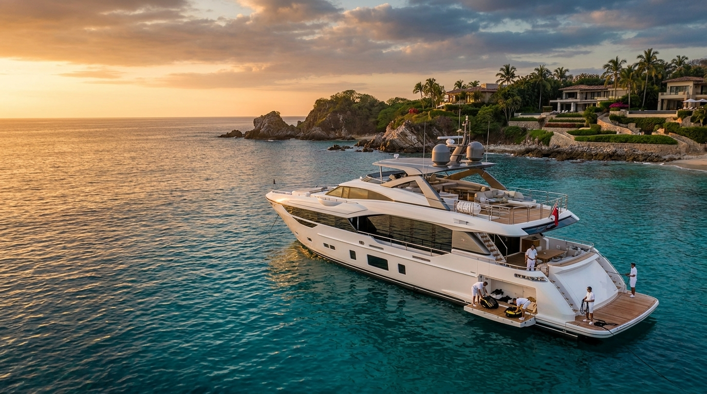 Private yacht charter cruising off Punta Mita, Riviera Nayarit